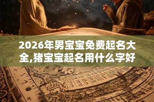 2026年男宝宝免费起名大全,猪宝宝起名用什么字好？