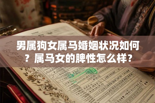男属狗女属马婚姻状况如何？属马女的脾性怎么样？