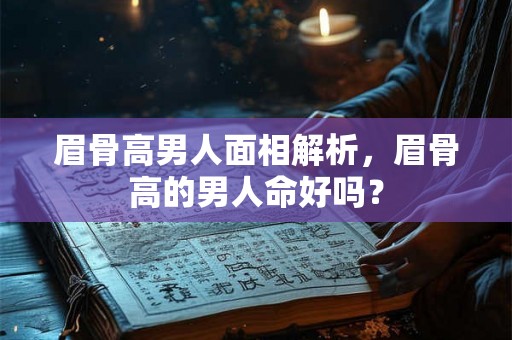 眉骨高男人面相解析，眉骨高的男人命好吗？