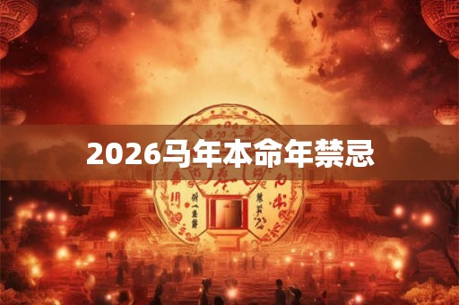 2026马年本命年禁忌
