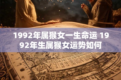 1992年属猴女一生命运 1992年生属猴女运势如何 1992年属猴女一生命运 1992年生属猴女运势如何