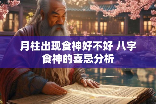 月柱出现食神好不好 八字食神的喜忌分析