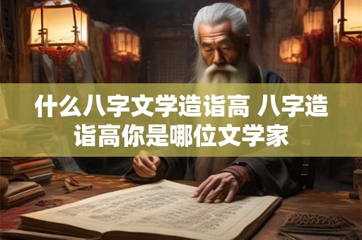 什么八字文学造诣高 八字造诣高你是哪位文学家