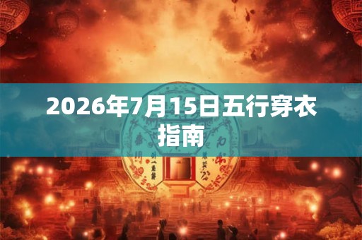 2026年7月15日五行穿衣指南 2026年7月15日五行穿衣指南