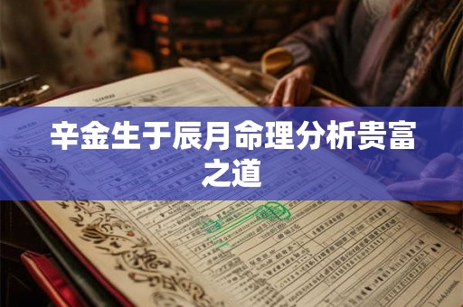辛金生于辰月命理分析贵富之道