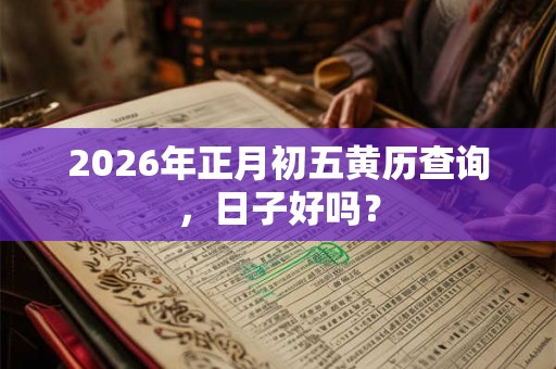 2026年正月初五黄历查询，日子好吗？