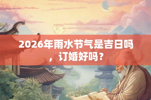 2026年雨水节气是吉日吗，订婚好吗？