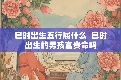 巳时出生五行属什么 巳时出生的男孩富贵命吗 巳时出生五行属什么 巳时出生的男孩富贵命吗