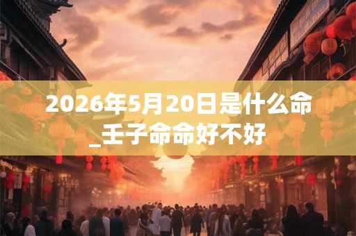 2026年5月20日是什么命_壬子命命好不好