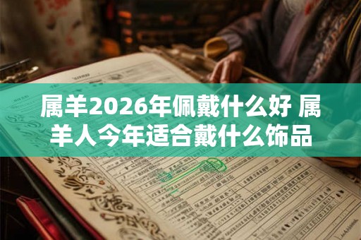 属羊2026年佩戴什么好 属羊人今年适合戴什么饰品