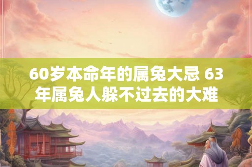 60岁本命年的属兔大忌 63年属兔人躲不过去的大难 60岁本命年的属兔大忌 63年属兔人躲不过去的大难