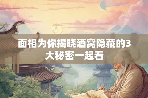面相为你揭晓酒窝隐藏的3大秘密一起看