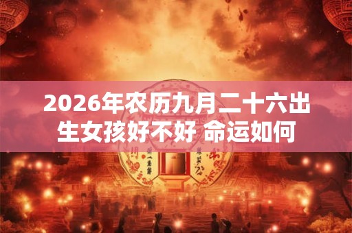 2026年农历九月二十六出生女孩好不好 命运如何