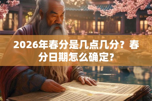 2026年春分是几点几分？春分日期怎么确定？