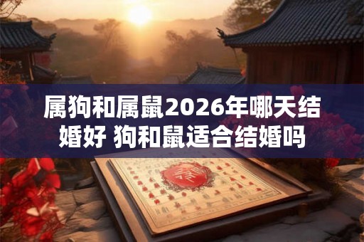 属狗和属鼠2026年哪天结婚好 狗和鼠适合结婚吗