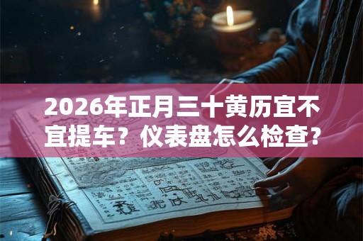 2026年正月三十黄历宜不宜提车？仪表盘怎么检查？