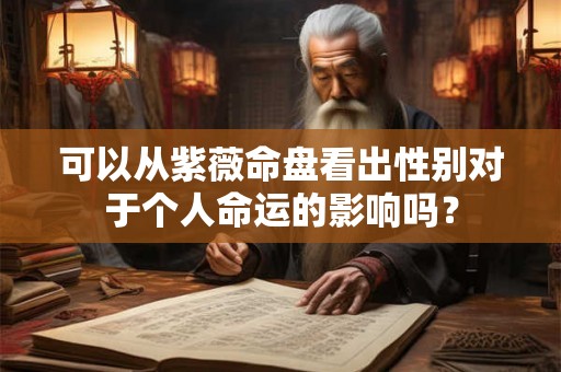 可以从紫薇命盘看出性别对于个人命运的影响吗？