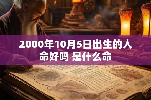 2000年10月5日出生的人命好吗 是什么命
