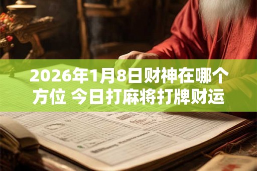 2026年1月8日财神在哪个方位 今日打麻将打牌财运方位