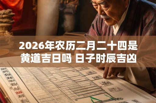 2026年农历二月二十四是黄道吉日吗 日子时辰吉凶