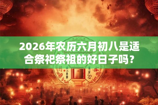 2026年农历六月初八是适合祭祀祭祖的好日子吗？