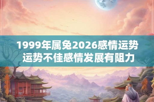 1999年属兔2026感情运势 运势不佳感情发展有阻力