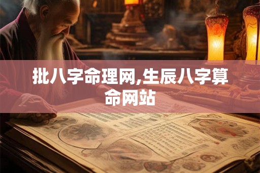 批八字命理网,生辰八字算命网站