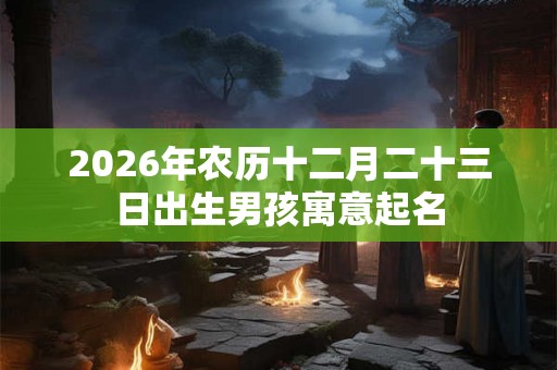 2026年农历十二月二十三日出生男孩寓意起名