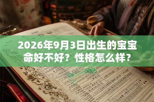2026年9月3日出生的宝宝命好不好?性格怎么样? 2026年9月3日出生的宝宝命好不好?性格怎么样?