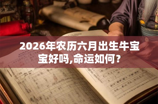 2026年农历六月出生牛宝宝好吗,命运如何？
