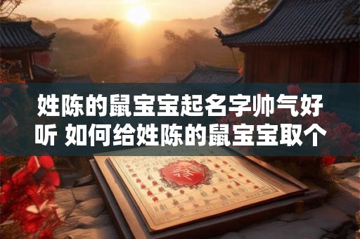 姓陈的鼠宝宝起名字帅气好听 如何给姓陈的鼠宝宝取个帅气好听的名字