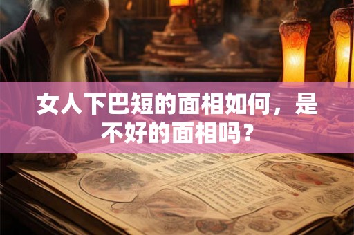 女人下巴短的面相如何,是不好的面相吗? 女人下巴短的面相如何,是不好的面相吗?