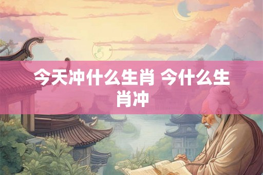 今天冲什么生肖 今什么生肖冲