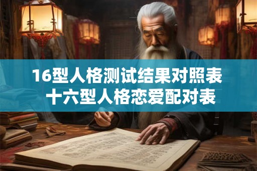 16型人格测试结果对照表  十六型人格恋爱配对表