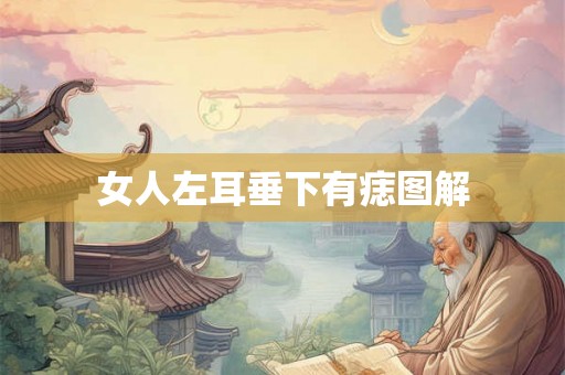女人左耳垂下有痣图解