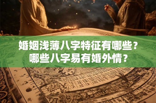 婚姻浅薄八字特征有哪些？哪些八字易有婚外情？