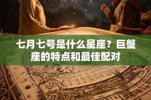 七月七号是什么星座？巨蟹座的特点和最佳配对