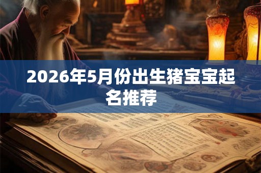 2026年5月份出生猪宝宝起名推荐
