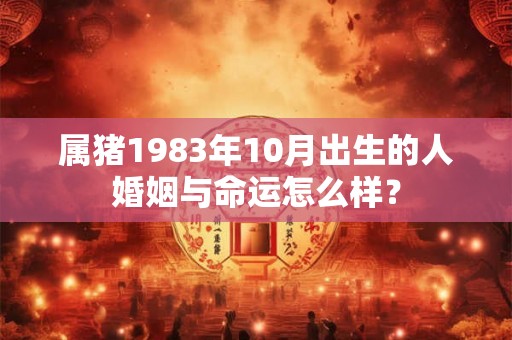属猪1983年10月出生的人婚姻与命运怎么样？