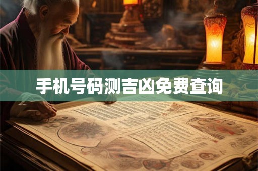 手机号码测吉凶免费查询