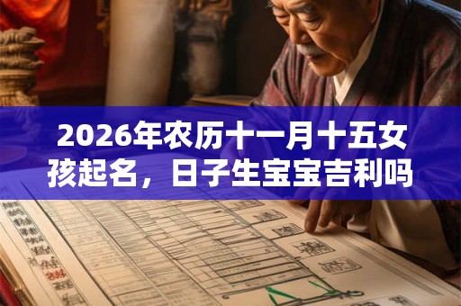 2026年农历十一月十五女孩起名，日子生宝宝吉利吗？