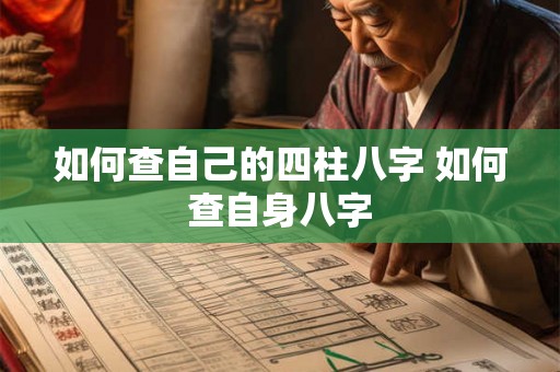 如何查自己的四柱八字 如何查自身八字
