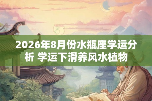 2026年8月份水瓶座学运分析 学运下滑养风水植物