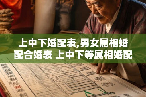 上中下婚配表,男女属相婚配合婚表 上中下等属相婚配表? 上中下婚配表,男女属相婚配合婚表 上中下等属相婚配表?
