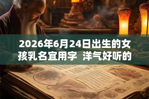 2026年6月24日出生的女孩乳名宜用字  洋气好听的小名赏析