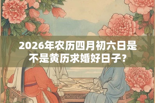 2026年农历四月初六日是不是黄历求婚好日子？
