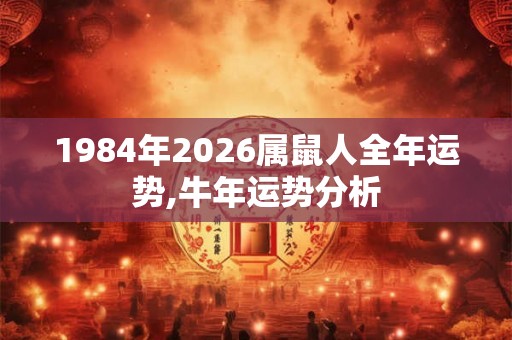 1984年2026属鼠人全年运势,牛年运势分析