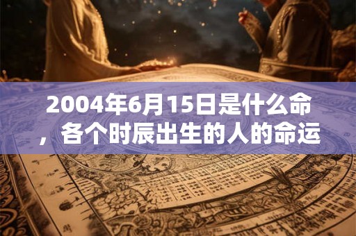 2004年6月15日是什么命,各个时辰出生的人的命运 2004年6月15日是什么命,各个时辰出生的人的命运