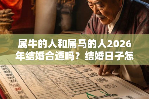 属牛的人和属马的人2026年结婚合适吗?结婚日子怎么选? 属牛的人和属马的人2026年结婚合适吗?结婚日子怎么选?
