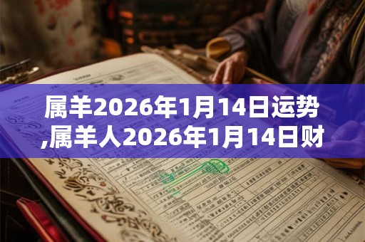属羊2026年1月14日运势,属羊人2026年1月14日财运,生肖羊2026年1月14日运势